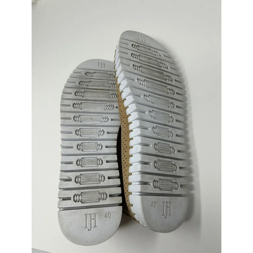 Ilse Jacobsen Tulip 139 Tan Perforated Slip On Loafers Womens 40 US 10 Camel